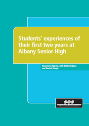 Students’ experiences of their first two years at Albany Senior High